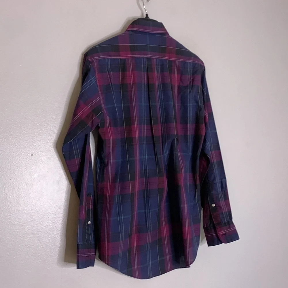 Vintage Christian Dior long sleeve plaid button down men’s shirt medium